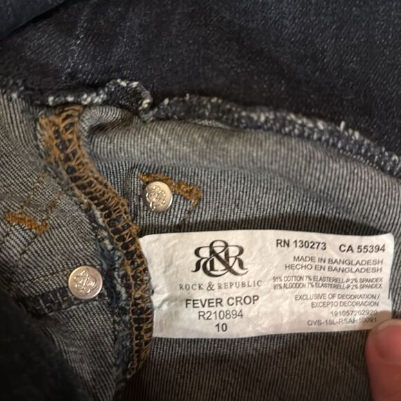 Rock & Republic Fever Crop sz 10 - Picture 3 of 5